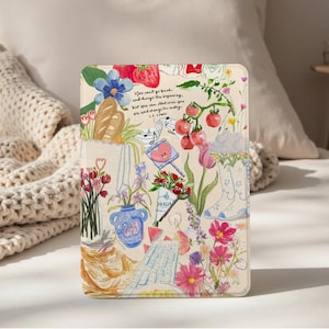 Floral Collage Style Kindle Case, Paperwhite 12th Case, All New Kindle Colorsoft, Paperwhite 11th 6.8&quot; 10th 6&quot; Cover, Kindle 2022 2024