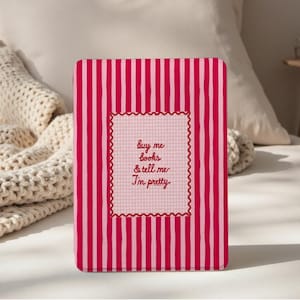 Handgjort rosa randigt Kindle-skal, helt nytt Kindle 12:e generationen 2024-skal, Paperwhite 12:e generationen 7 tum, 11:e generationen 6,8 tum, 10:e generationen 6 tum, skyddande fodral för e-läsare