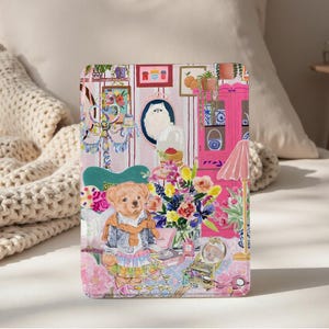 Bear Flower Collage Kindle Case, Paperwhite 12th Case, All New Kindle Colorsoft, Paperwhite 11th 6.8&quot; 10th 6&quot; Cover, Kindle 2022 2024