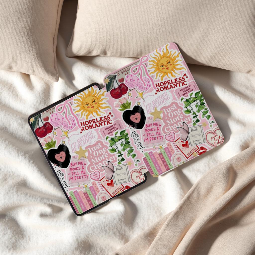 Pink Aesthetic Collage Kindle Paperwhite 12th Gen 7 Case Auto Wake ...