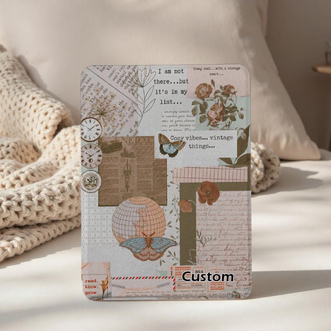 Vintage Collage Kindle Case, All New Kindle 12th Gen 2024 Case ...