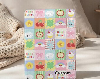 Cute Pastel Cartoon Kindle Paperwhite 12th Gen 7 Case Auto Wake/Sleep Kindle Cover Colorsoft Kindle 11th 2024 Cover Case Bookish Gift