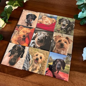 Personalized Gift - 9 Custom Photo Magnets 2x2&quot; | Gift for Valentine | Holiday Gift | Custom Fridge Magnets | Birthday Gift | FREE SHIPPING
