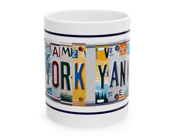 New York Yankees Ceramic Mug, Baseball Fan Gift, Sports Team Coffee Cup, MLB Memorabilia, Room Decor, Dad Birthday Present