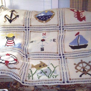 パターン - ケープコッドの海岸のアフガン