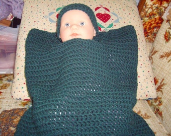 pattern-Baby Crochet Cocoon and Beanie