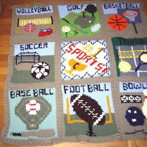 pattern - Sports Lovers' Afghan