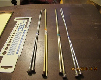 mix set of 10" knitting needles-sizes, 2, 4, 5, and 6