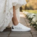 Personalized Wedding Sneakers: Custom Bridal Leather Low-Tops product logo