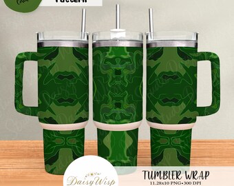 Green Abstract Tumbler Wrap