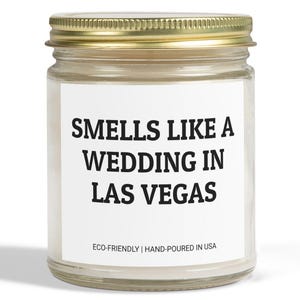 Las Vegas Wedding Candle, Vegas Wedding Gift, Bachelorette Party, Las Vegas Wedding Souvenir, Vegas Bridal Shower Gift, Vegas Wedding Favors