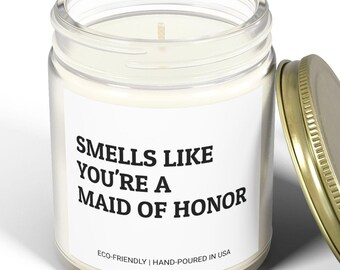 Maid of Honor Candle, Bridesmaid Proposal Gift, Wedding Party Keepsake