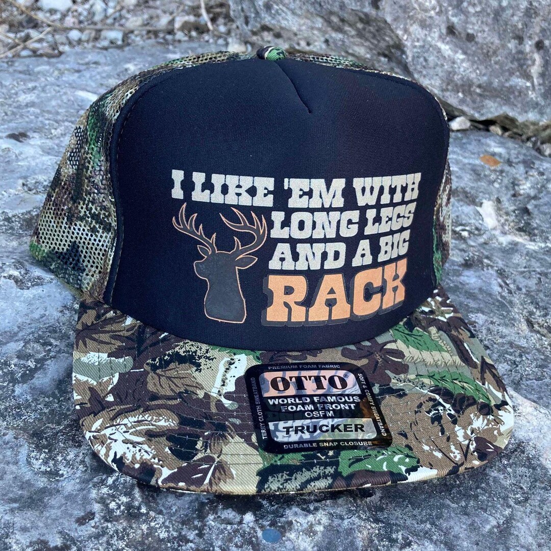 Funny Hunting Hat, Big Rack Deer Hunter Snapback, Adult Humor Trucker ...