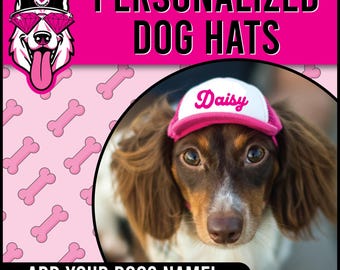 Casquette de camionneur personnalisée pour chien – Vêtements pour animaux de compagnie avec nom personnalisé