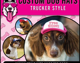 Casquette de camionneur personnalisée pour chien – Vêtements pour animaux de compagnie ajustables