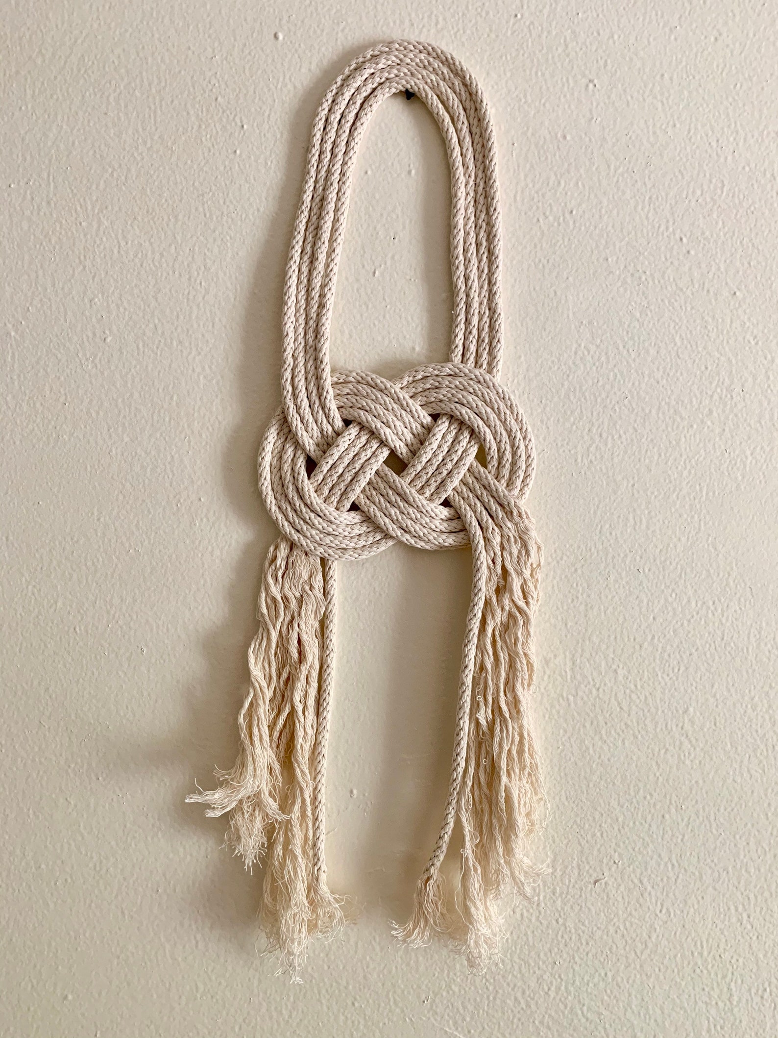 Minimalist Josephine Knot Macrame Wall Hanging Etsy