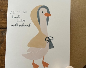 Funny Goose New Mom or Mother's Day Card: Superhero Mom Art