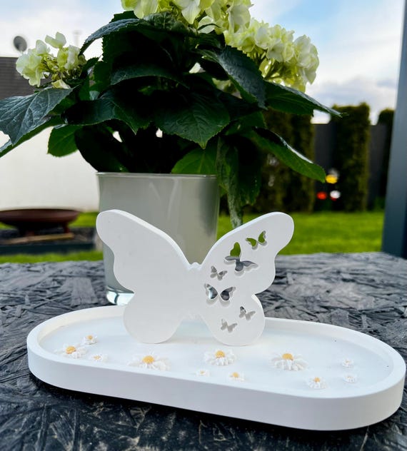 Schmetterling- Set Raysin, Deko modern, deko weiß, Geschenkidee, Geburtstag, Muttertag