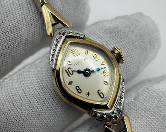 BULOVA 23 10K RGP レディース 手巻き 腕時計10K GFブレス