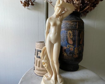 Vintage Phryne A. Santini Greek Courtesan Figurine Statue Parisian Apartment Nude