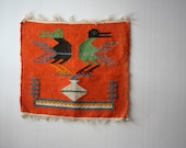 Vintage Ecuadorian Woven Textile Wall Hanging Colorful Wool SALE