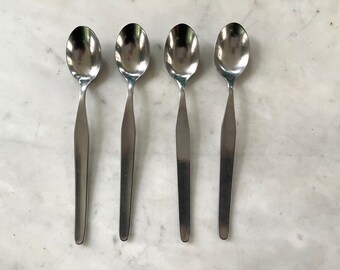 Vintage Midcentury Modern Royal Dutch Stainless Holland Iced Tea Spoons 4 SALE