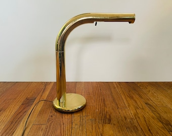 Vintage Mod Brass TubularTable Lamp Style of James Binder Robert Sonneman