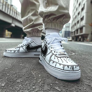 Custom Air Force 1 Sneakers-print Air Force 1s,cartoon Af1,hand Painted ...