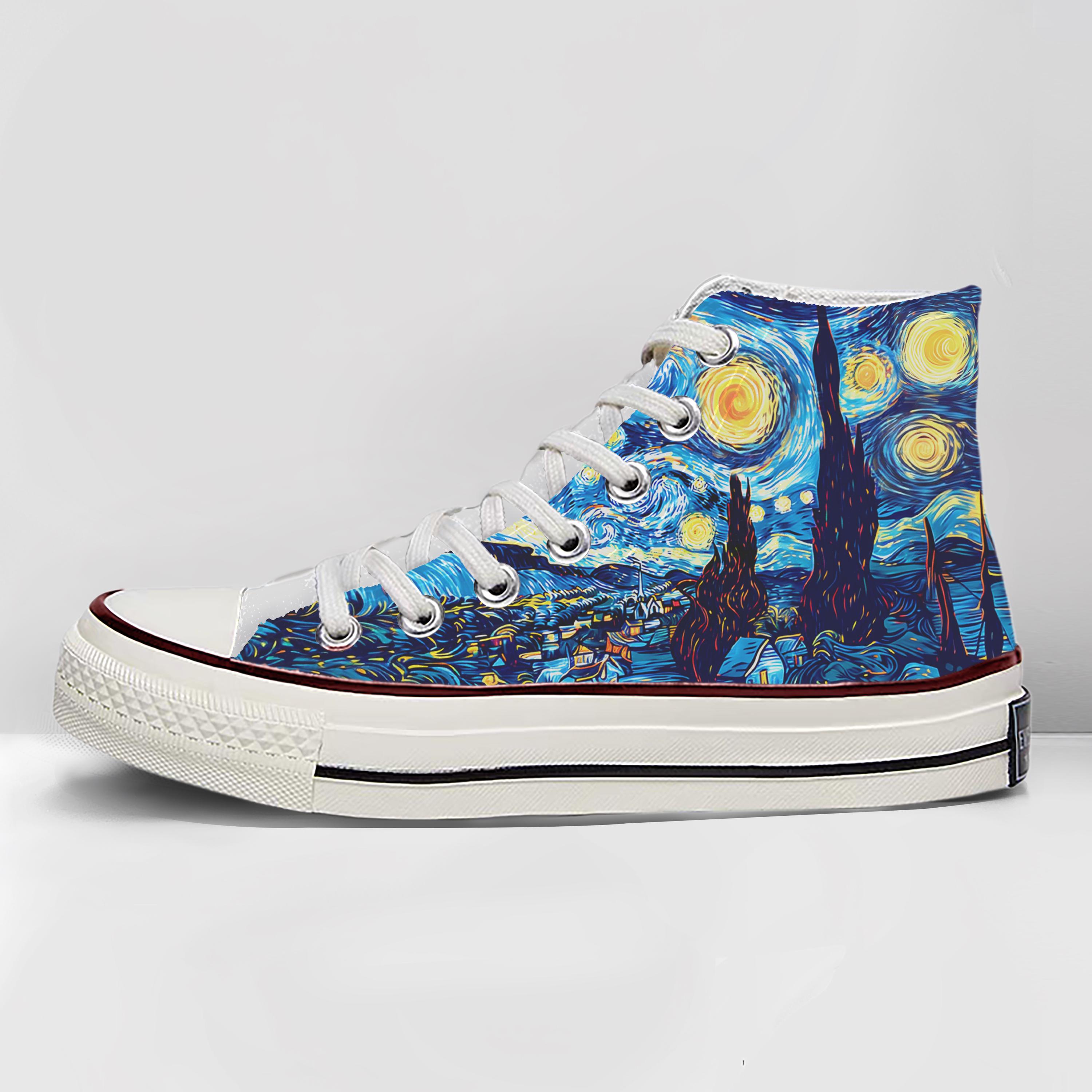 Converse Chuck Taylor Starry Night High Top Men\'s 9.5 Womens 11 Art Shoes Unisex Converse Chuck Taylor Starry Night High Top | Mercari main image 2