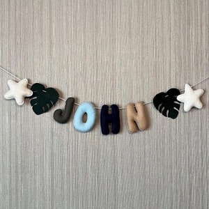 Felt Name Banner: Custom Nursery Decor, Babyshower Gift