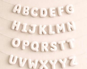 Felt Alphabet Garland, ABC Banner, Playroom Montessori Learning Decor
