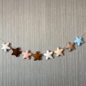 Handmade Pastel Felt Star Garland: Baby Room Decor