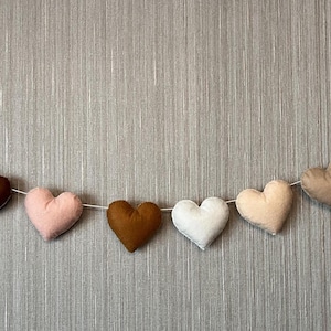 Felt Heart Banner: Handmade Pastel Nursery Garland