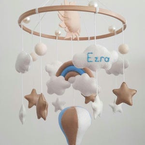 Hot Air Balloon Baby Mobile: Travel Nursery Decor