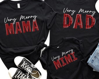 Very Merry Christmas Family Shirt, Very Merry Mama Shirts, Very Merry Family Matching Shirt, Very Merry Dad Shirt, Very Merry Mini Shirt