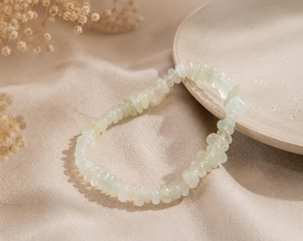 Jade Edelstein Armband, echte Jade, flexibel und Dehnbar
