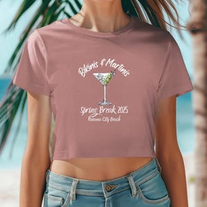 Custom Girls Trip Tank Personalized Bachelorette Crop Beach Destination Tee Custom Beach Trip Tank Summer Vacation Crop Top Beach Vacation