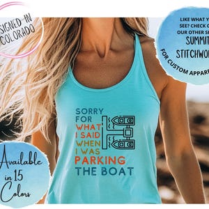Summer Lake Tank Top Funny Summer Tank Vacation Apparel Woman&#39;s Boating Tank Top Gift For Her Beach Vacation Tank Lake Shirt Summer Shirt