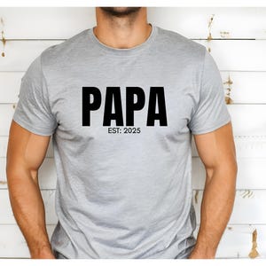 Custom New Dad Shirt First Time Father Shirt Papa Tee Personalized Daddy Tee Gift For New Father Custom Baby Announcement Shirt Dad Gift
