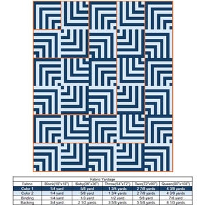 Opti Quilt Pattern: Modern Optical Illusion Blanket (instant Download ...