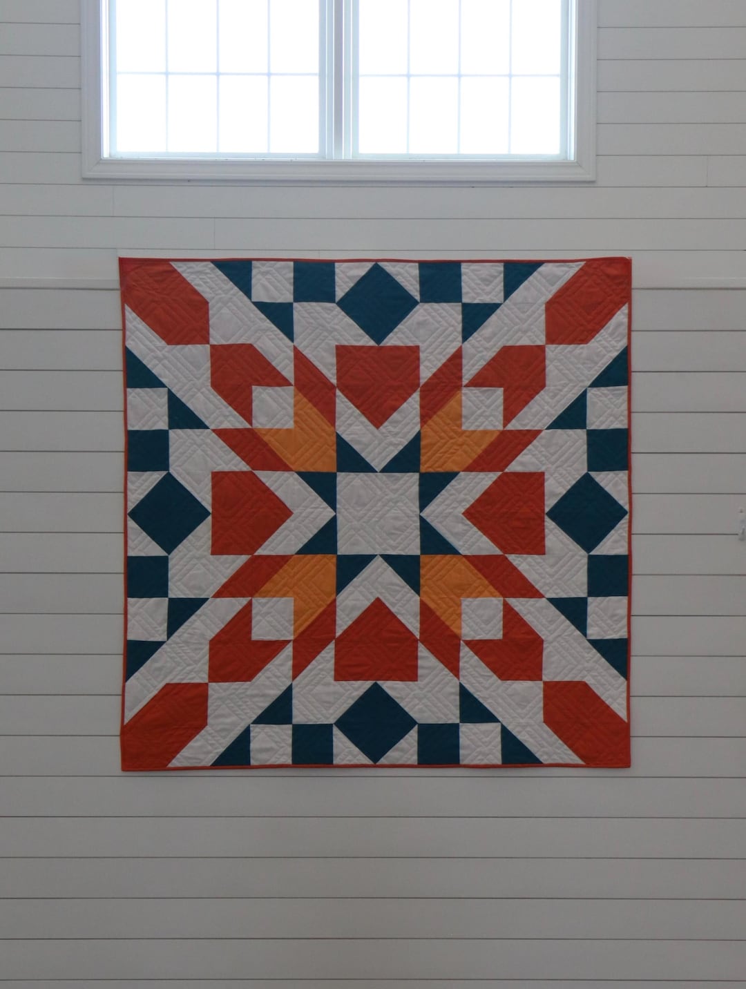 Suburt Pattern Sunburst Quilt Pattern: Modern Geometric Blanket (PDF Download) - Etsy