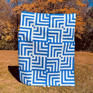 Opti Quilt Pattern: Modern Optical Illusion Blanket (Instant Download)