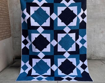 Patrón de colcha Zellij - Descarga instantánea - Diseño moderno de manta DIY, varios tamaños disponibles, regalo perfecto para él o ella, azulejos marroquíes