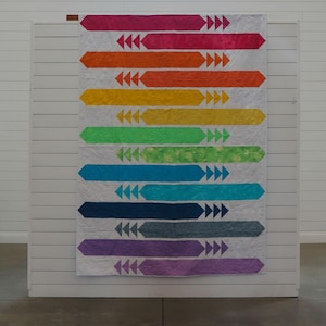 Prism Quilt Anleitung: Modernes Regenbogen Geometrisches Design (PDF Download)