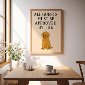 Funny Dog Wall Art Print with Cute Illustration, Humorous Pet Owner Home Decor Gift Idea for Dog Moms and Dog Lovers