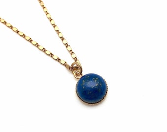 Lapis lazuli necklace and gold gold gold superimposed woman mystical trend boho chic semi-precious quartz pink turquoise or other