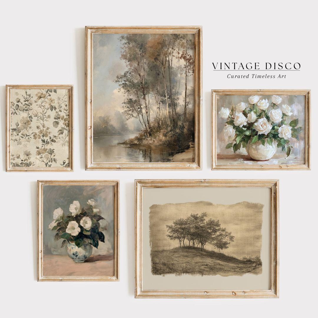 Neutral French Country Gallery Wall Art Set - Traditional Timeless ...