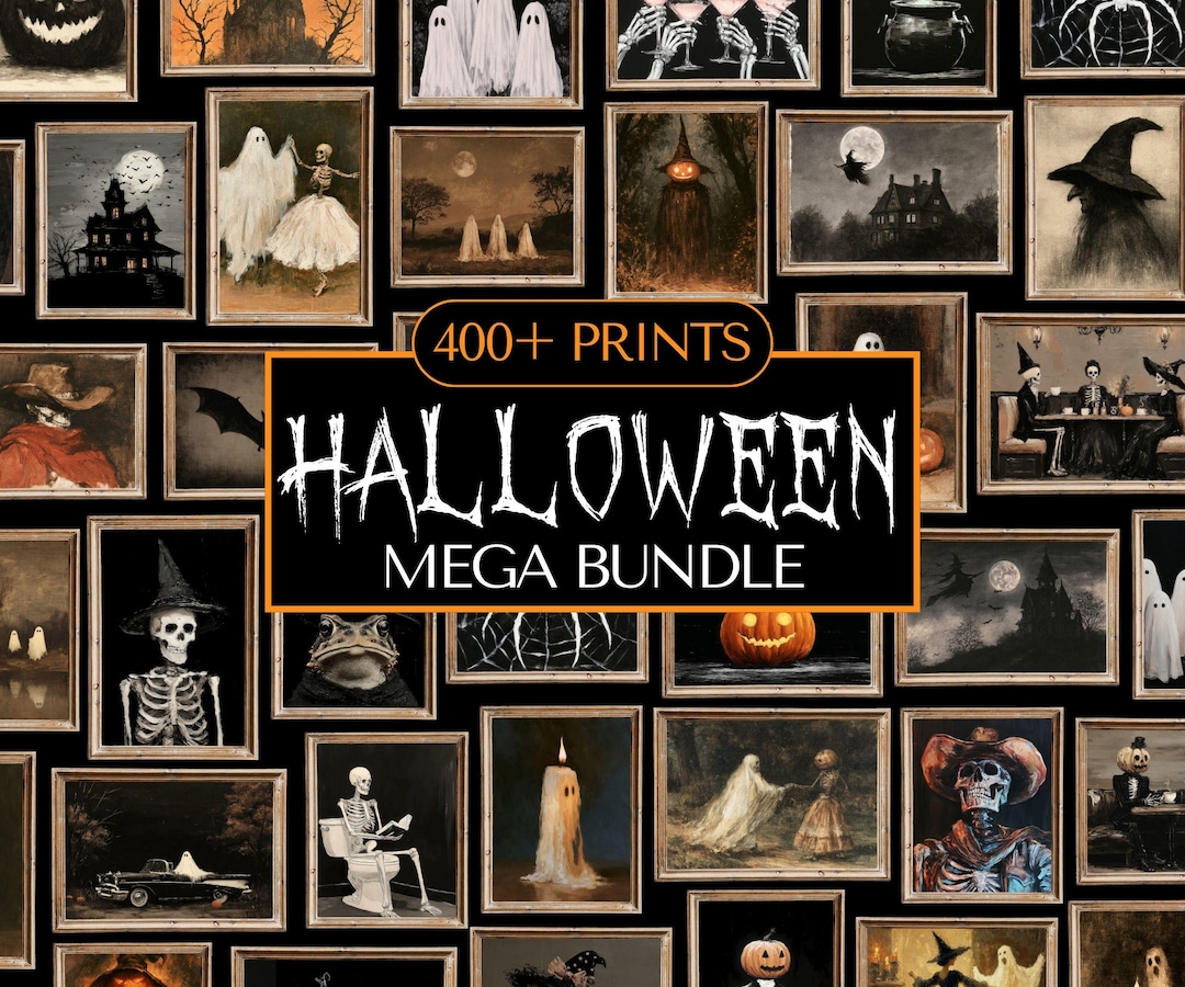 400+ Halloween Mega Bundle Prints - Spooky Fall Decor, Gothic Gallery ...