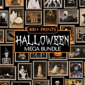 400+ Halloween Mega Bundle Prints - Spooky Fall Decor, Gothic Gallery Wall, Dark Autumn Printables