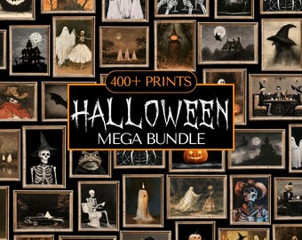 400+ Halloween Mega Bundle Prints - Spooky Fall Decor, Gothic Gallery Wall, Dark Autumn Printables